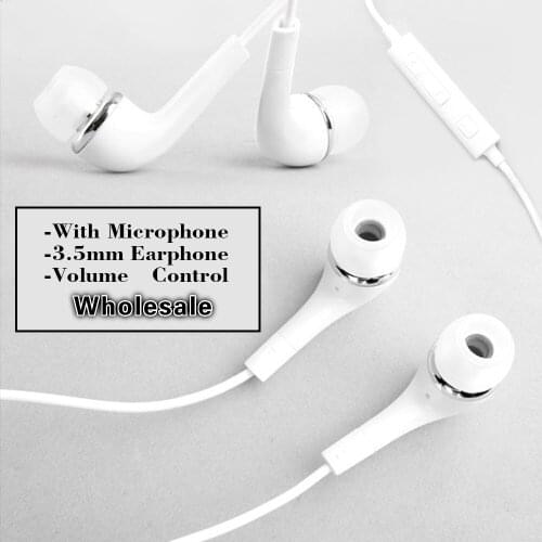 J5 Flat Earphone for Samsung 3.5mm Sporting Gaming Earphones for Xiaomi with Mic Volumn Control Headphones Music Wire 10pcs