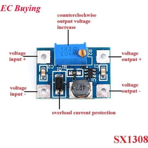 DC-DC 2-24V to 2-28V SX1308 Step Up Adjustable Power Supply Module Step-Up Boost Converter for DIY Kit SOT23-6 B628 SOT-23 SOT23