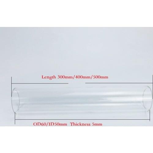 Borosilicate Glass Column,Outer Diameter 60mm,Inside Diameter 50mm, Height 300/400/500mm For New Type 2"(51mm) OD64 Glass Column