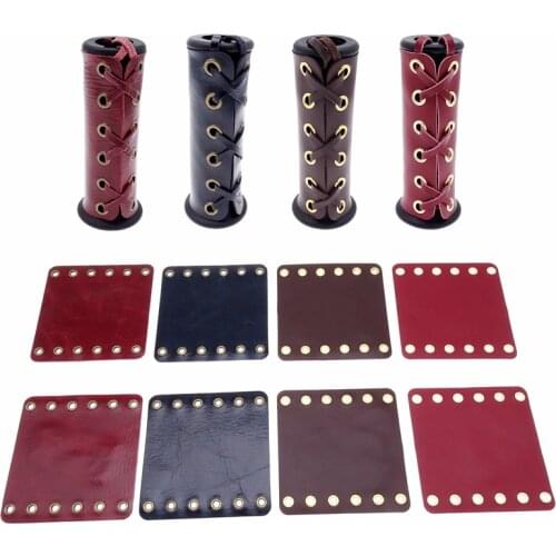 22mm Universal Motorcycle PU Leather Hand Grip Covers Handle Protectors For Honda Harley Ducati Kawasaki Suzuki Yamaha