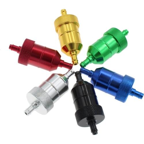 Universal 8mm Aluminum Alloy Oil Gas Fuel Filter For Motorcycle Pit Dirt Bike ATV
