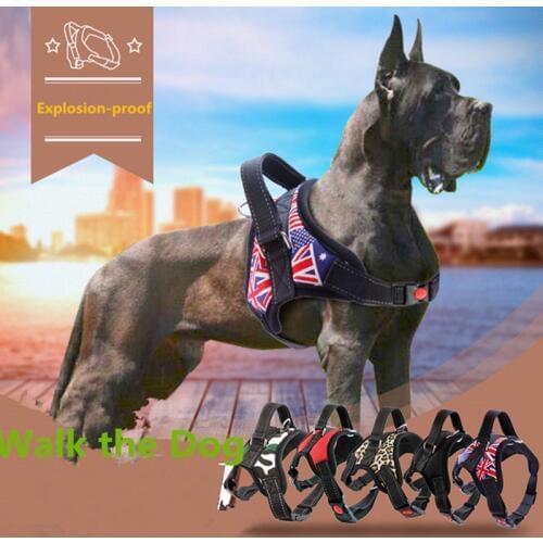 High quality Explosion - proof Breast strap Telescopic Harnesses Ventilation collar Traction rope Pet For Medium and large Dogs