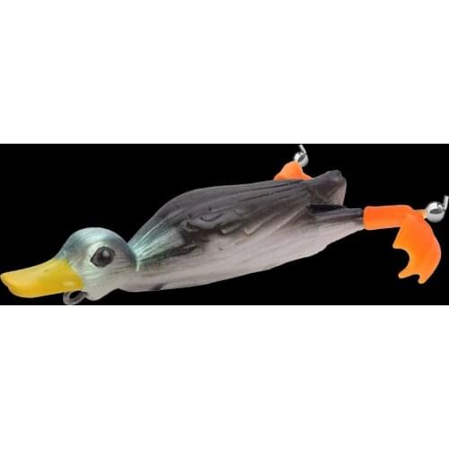 WALK FISH 1PCS NEW Duck Soft Fishing Lure Frog 11cm 25g Top Water 3D Simulation Floating Baits Bass Snakehead Lure 5 Colors