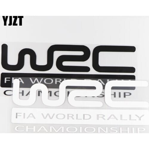 YZJT 30.4CM*11.8CM WRC Funny JDM Window Car Sticker Vinyl Cool Decal Black/Silver 4A-0152