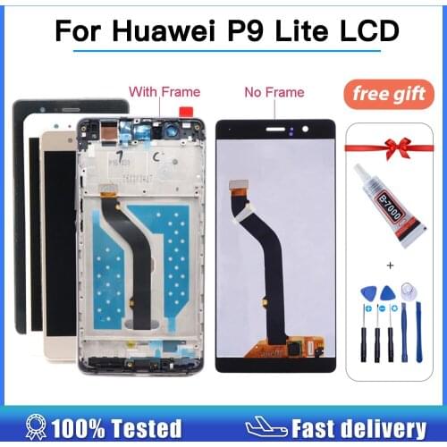 For Huawei P9 Lite LCD Display Touch Screen Digitizer For Huawei P9 Lite Display With Frame G9 Screen VNS L21 L22 L23 L31 L53