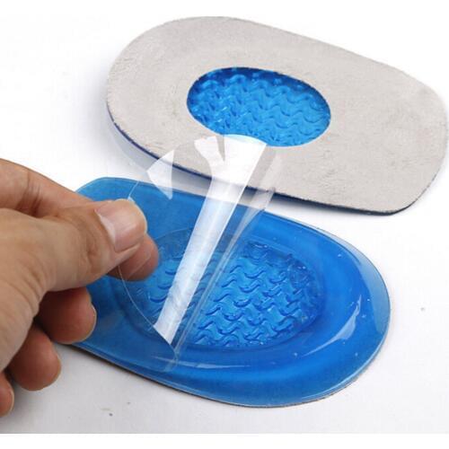 1Pair Inserts Silicone Gel Heel Cushion Insoles Soles Relieve Foot Pain Protectors Spur Support Shoe Pad Feet Care