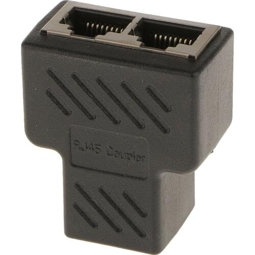 1 X RJ45 (Male) To 2 X RJ45 (Female) Connections LAN Ethernet Network Splitter Adapter Connector