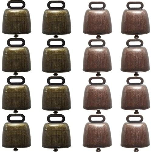 16PCS Cow Horse Sheep Grazing Copper Bells Small Brass Bells Cattle Goat Farm Loud Bell Long Distance Horse Iron Bells