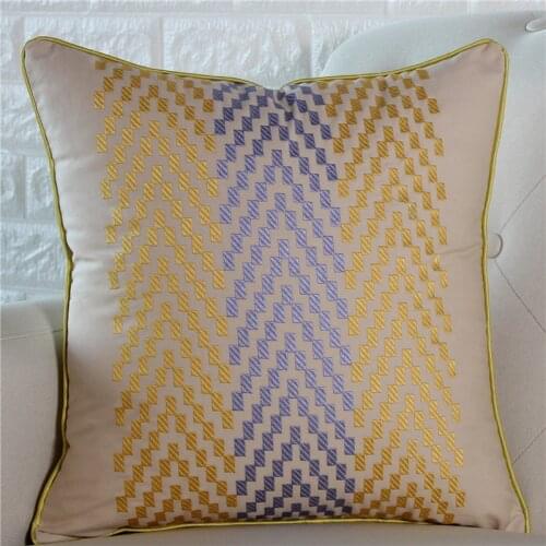 45x45cm geometric embroidered Arrow pattern cushion cover pillow case decorative lumbar pillow cover backrest pillowcase