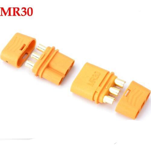 5 Pair MR30 Connector Plug With Sheath Female And Male Gold Plated For RC Lipo Battery RC Multicopter Airplane
