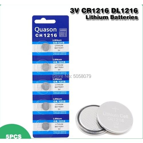 5pcs/pack CR1216 Button Batteries DL1216 BR1216 Cell Coin Lithium Battery 3V CR 1216 5034LC For Watch Electronic Toy Remote
