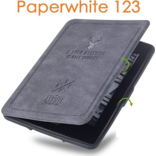 6'' Cartoon Slim Case for Kindle Paperwhite 123 Case Cartoon Flip Stand Smart Magnetic PU Cover for Paperwhite 1 2 3 Case