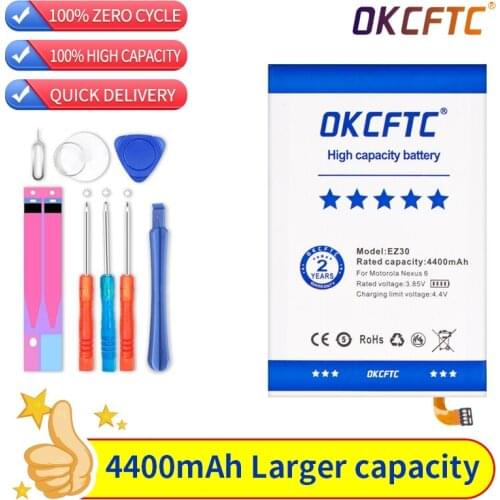 EZ30 4400mAh Battery for Motorola Nexus 6 Google XT1115 XT1110 xt1103 nexus6 Mobile Phone Batteries