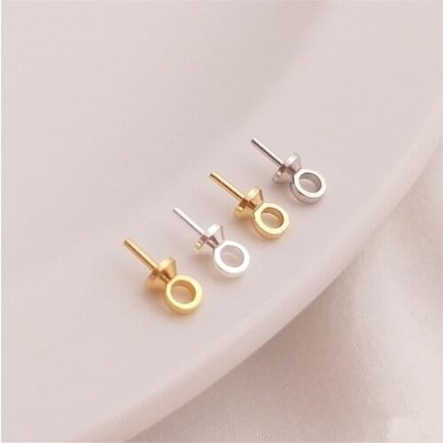 14K Gold Filled Half hole pearl pendant beads recepreceptions diy handmade jewelry accessories