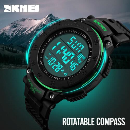 SKMEI Men Digital Wristwatches Sports Watches Chronograph BackLight 50M Waterproof Fashion Military Watch Relogio Masculino 1237