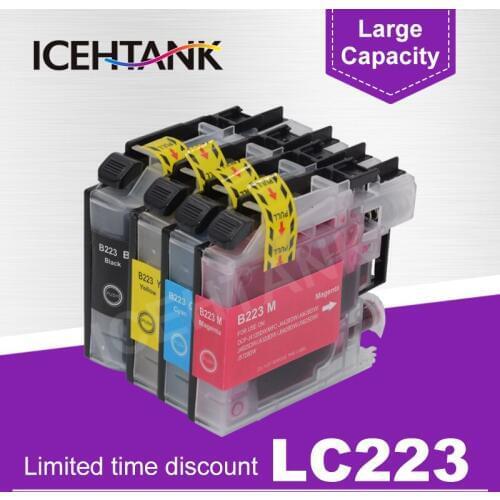 ICEHTANK LC223 Ink Cartridge Compatible for Brother MFC J4420 J4620 J4625 J5320 J5620 J5625 J5720 J480 J680 J880 DW Printer