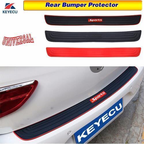 Keyecu 1 PCS Rear Bumper Guard Rubber Bumper Protector Prevent Trunk Door Scratches Fits Most Cars/SUV,Easy D.I.Y. Installation