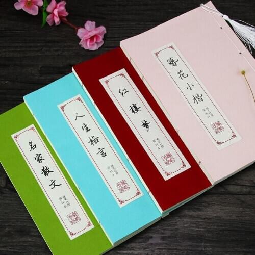 Chinese kanji Calligraphy Reusable Hard Pen Practice Copybook Erasable pen Learn hanzi Adults Art writing books