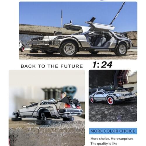 WELLY 1:24 the film Back to the Future Car Alloy Car Model Simulation Car Decoration Collection Gift Toy Die Casting Model