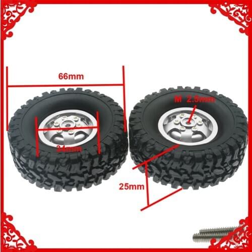Upgraded wheel rim with tire extra counterweight for WPL Henglong B14 B24 B16 B36 Ural C14 C24 JJRC Q60 Q61 Q62 Q63 Q64 4x4 6x6
