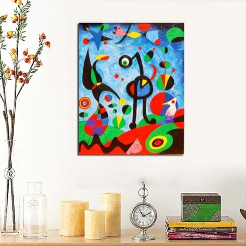 Joan Miró Cuadros Artwork Canvas Painting Posters Prints Marble Wall Art Painting Decorative Picture Modern Home Decor Framework