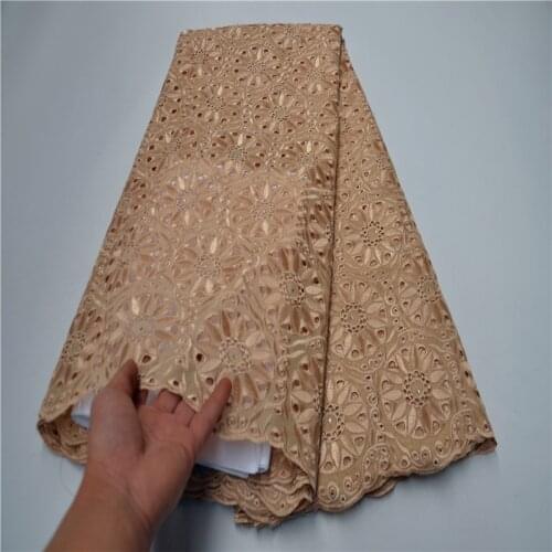 Latest African 100% Cotton Lace Fabric High Quality Lace Material In Switzerland Embroidery Swiss Voile Lace Fabric CLP-622