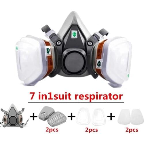 K6200 Face Gas Mask Respirator Half Mask Fit for Filters Protection Toxic Steam Filter Spray Paint Decoration Chemical Dust Mask