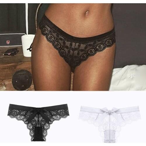 Sexy Lace Thong Panties Briefs Lingerie for Women Fashion Girl Transparent Hollow Out G-string Underwear Underpants Intimates