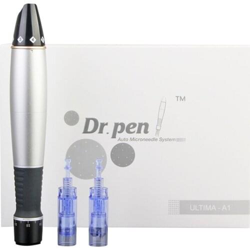 Silver color wired Dr. Pen Skin Care Kit Tools Microneedling Derma Pen With 2 pcs Auto Micro Needle 12pin