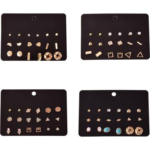 9 pairs/set Stud Earrings Boucle Oreille Femme серьги Earrings for Women Girl pendientes oorbellen voor vrouwen Jewelry