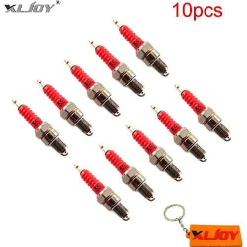 XLJOY 10x A7TC Spark Plug For 50 70cc 90cc 110cc 125cc 140cc 150cc 160cc Pit Dirt Bike ATV Quad Moped Buggy Scooter Motorcycle