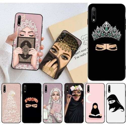 Woman Crown hijab Face Muslim Islamic beautiful Gril Eyes Phone Case For Huawei Nova 6se 7 7pro 7se honor 7A 8A 7C Prime2019
