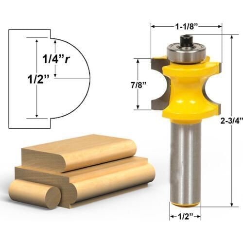 1pcs Bullnose Router Bit 1/4"r - 1/2" Bead - 1/2" Shank