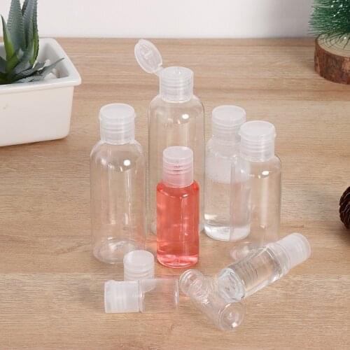 1Pc Empty Container Bottle Clear Travel Makeup Container Cosmetic Lotion Refillable Squeeze Jar Shampoo Shower Gel Bottle