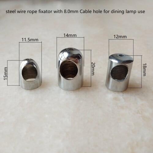 10pcs/lot 1.5mm steel wire rope fixator Cable Grip Wire Clamp Cord Grip wire lock for dining lamp pendant lamp use