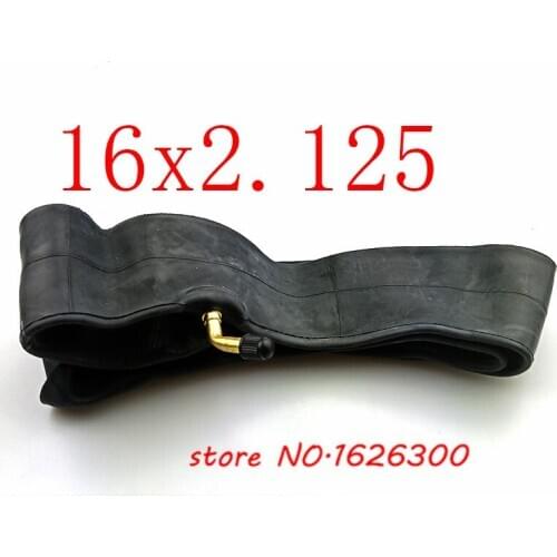 16inch Electric bicycle tyre inner tube 16X2.125 bike Inner Tube with a Bent Angle Valve Stem butyl rubber lightning shipment