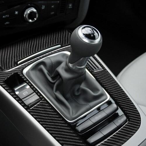 2pcs Real Carbon Fiber Stickers Gear Panel A Trim for 2010-2018 Audi Q5 SQ5 8R 2009-2016 Audi A4L S4 A5 S5 B8 Models Accessories