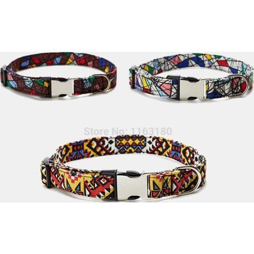 72 pcs/lot Personalized Engraved Dog Collar Pet Ployester Dog Tag Collar Custom Dog ID Name Collars