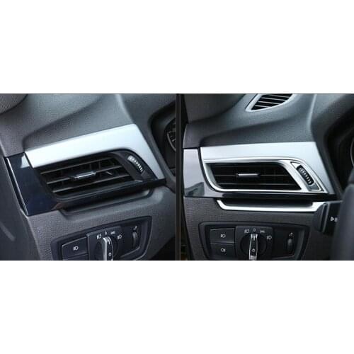 For BMW X1 f48 2016-2018 Accessories ABS Matte Chrome Side Air-Conditioning Vent Cover Trim For BMW X2 F47 2018 4pcs