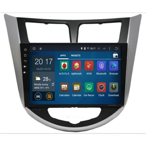 Car Radio Multimedia Video Player Navigation GPS Car Android 10 For Hyundai Solaris Accent Verna 2011 2012 2013 2014 -2016