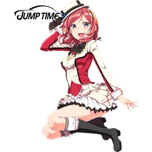 JumpTime 13cm x 8.3cm Car Styling Cute Girl Nishikino Maki Anime Love Live! Reflective Car Sticker Waterproof Window Decal