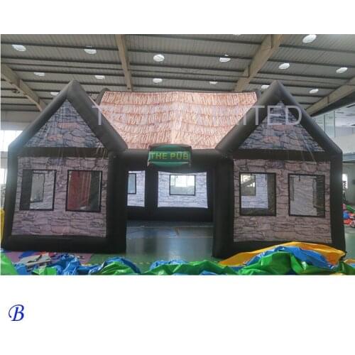 Free shipping, 10*5*5mH giant outdoor club party event inflatable irish bar tent,inflatable irish pub