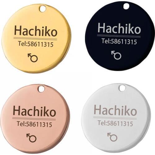 YVYOO Free engraving Pet ID Tag For Puppy and Cat Dog Collar Accessories Dogs ID Tags Customized Pet Identity card