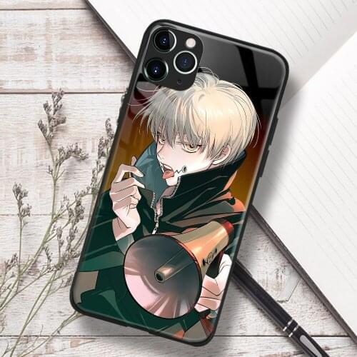 Toge Inumaki Jujutsu Kaisen anime Soft TPU Glass Phone Case for IPhone SE 6s 7 8 Plus X Xr Xs 11 12 Mini Pro Max Samsung