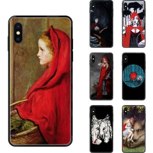 For Redmi 3S 4X 4A 5 5A 6 6A 7 7A 8 8A 8T 9 9A K20 K30 S2 Y2 Pro Plus Ultra Little Red Riding Hood Wolf Cheap Junior Black Soft