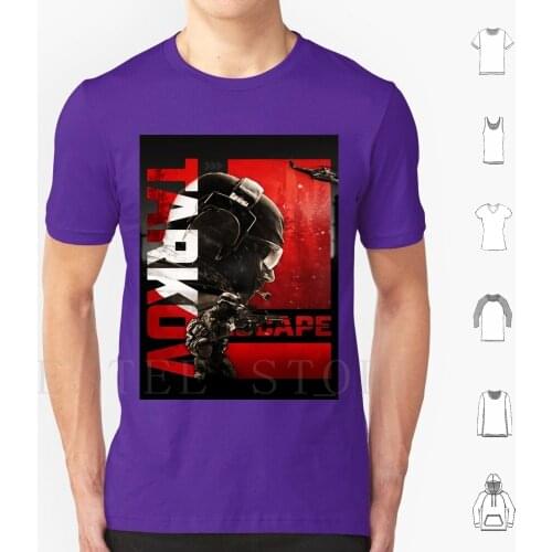 Escape From Tarkov Art T Shirt Diy Big Size 100% Cotton Fan Art Escape From Tarkov Eft Tarkov Russian Game Military Guns Badass