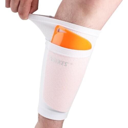 AOLIKES 1 Pair Soccer Protective Socks Shin Guard With Pocket For Football Shin Pads Leg Sleeves Support Adult Calf Support Sock