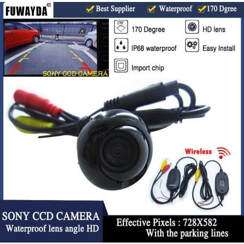 FUWAYDA Free Shipping Wireless SONY CCD Car SUV MPV rear /front side view camera 360 degree Rotation Panoramic Universal All Fit