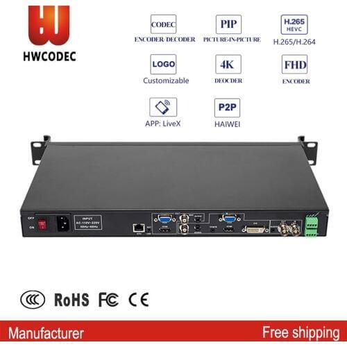 HWCODEC Y10 H.264/H.265 Encoder IPTV Video Encoder HDMI/ VGA/ DVI-D/ YPBPR/ CVBS/SDI Transcoder Support HDD or SSD Recording