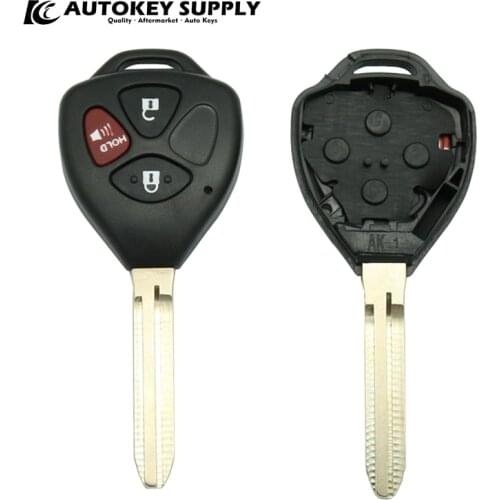 For Toyota 3 Button Remote Key Shell AutokeySupply AKTYS206